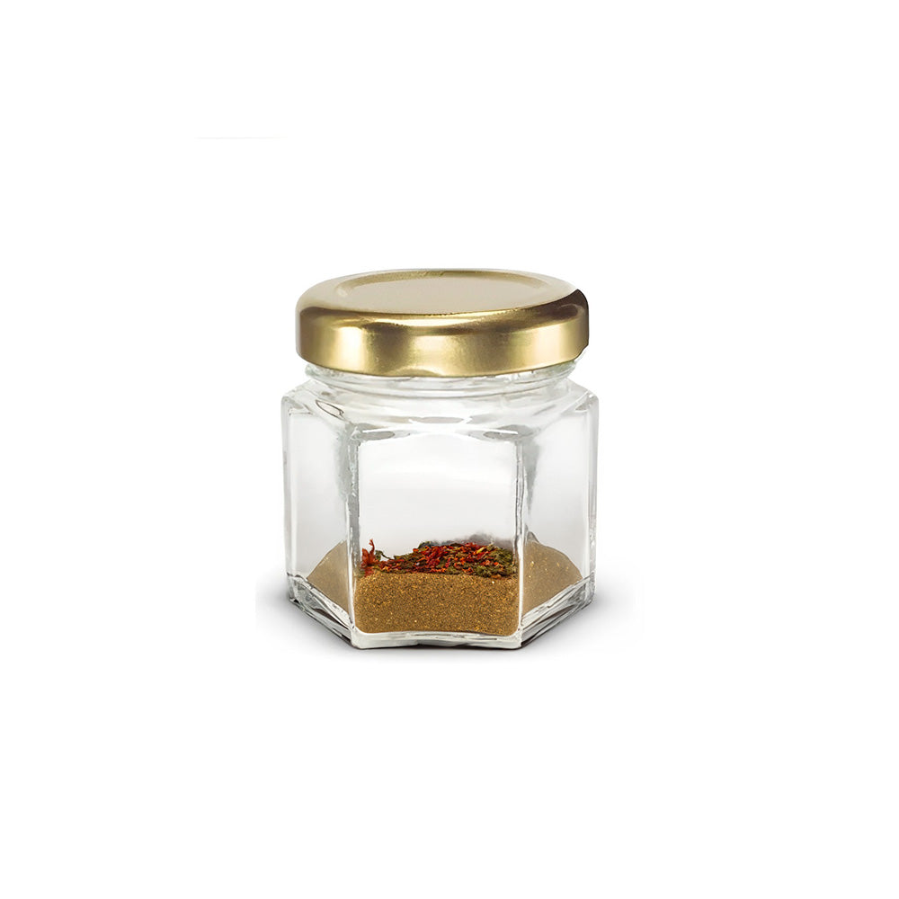 Tarro Hexagonal con Tapa 45ml - Global Fuentes