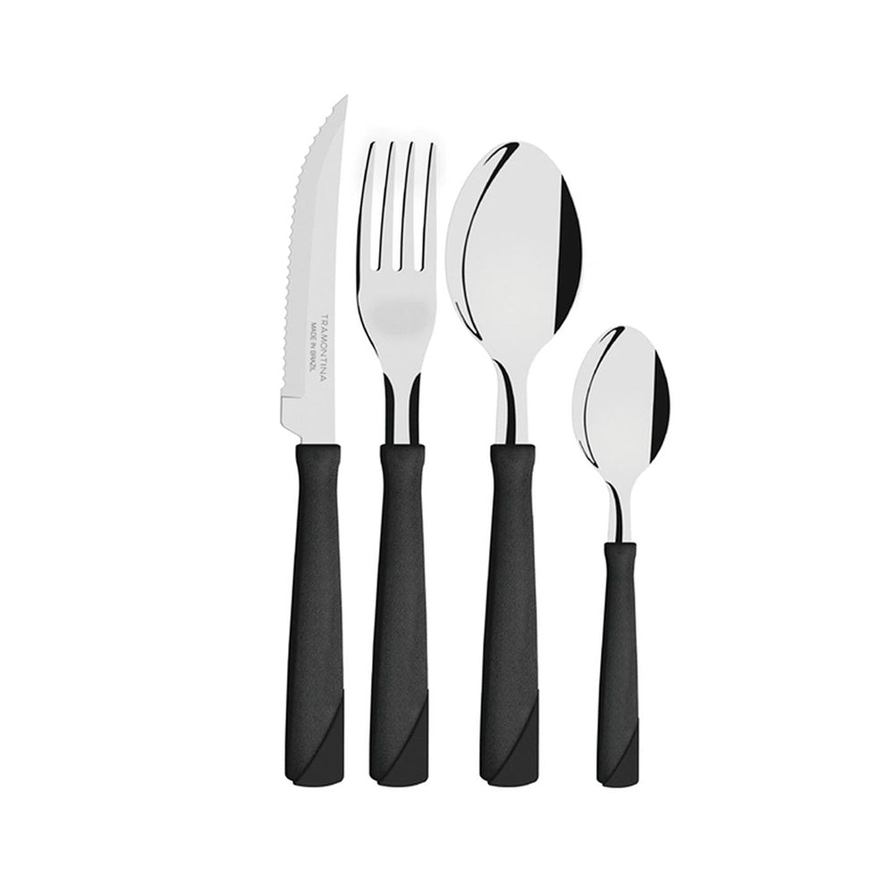 Juego de Cubiertos + Portacubiertos New Kolor - 17 piezas - Tramontina