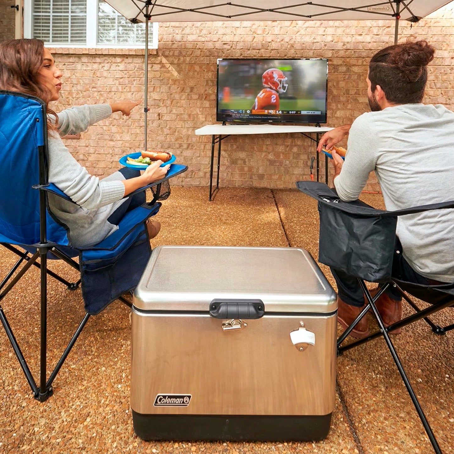 Hielera Coleman 54QT- 85 latas Acero inoxidable