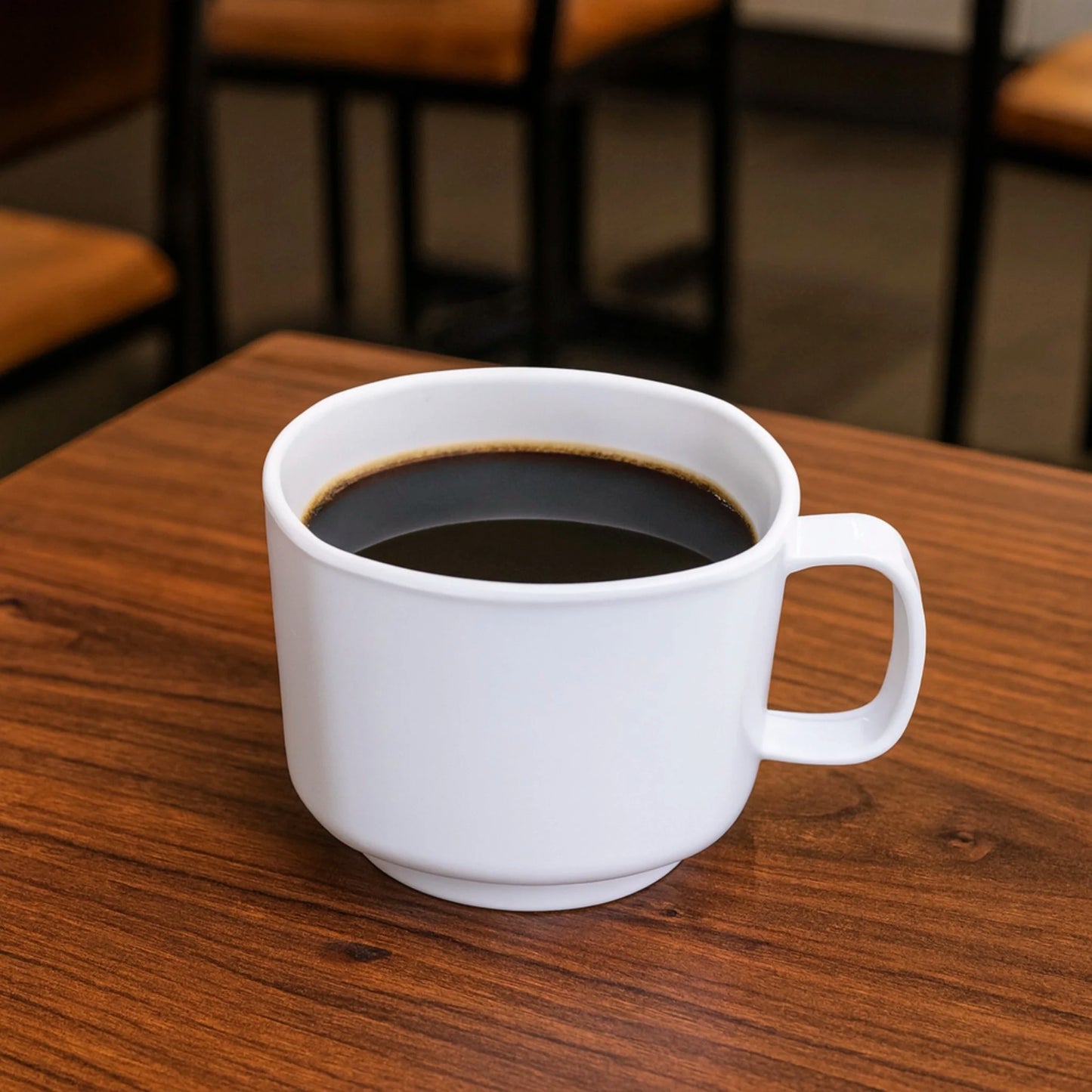 Taza Cuadrada Melamina Blanco Diamante - Travessa