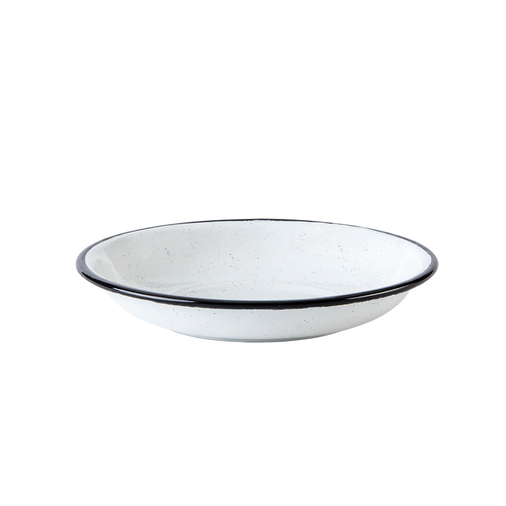 Plato Postre Filo Negro 18cm Blanco CINSA