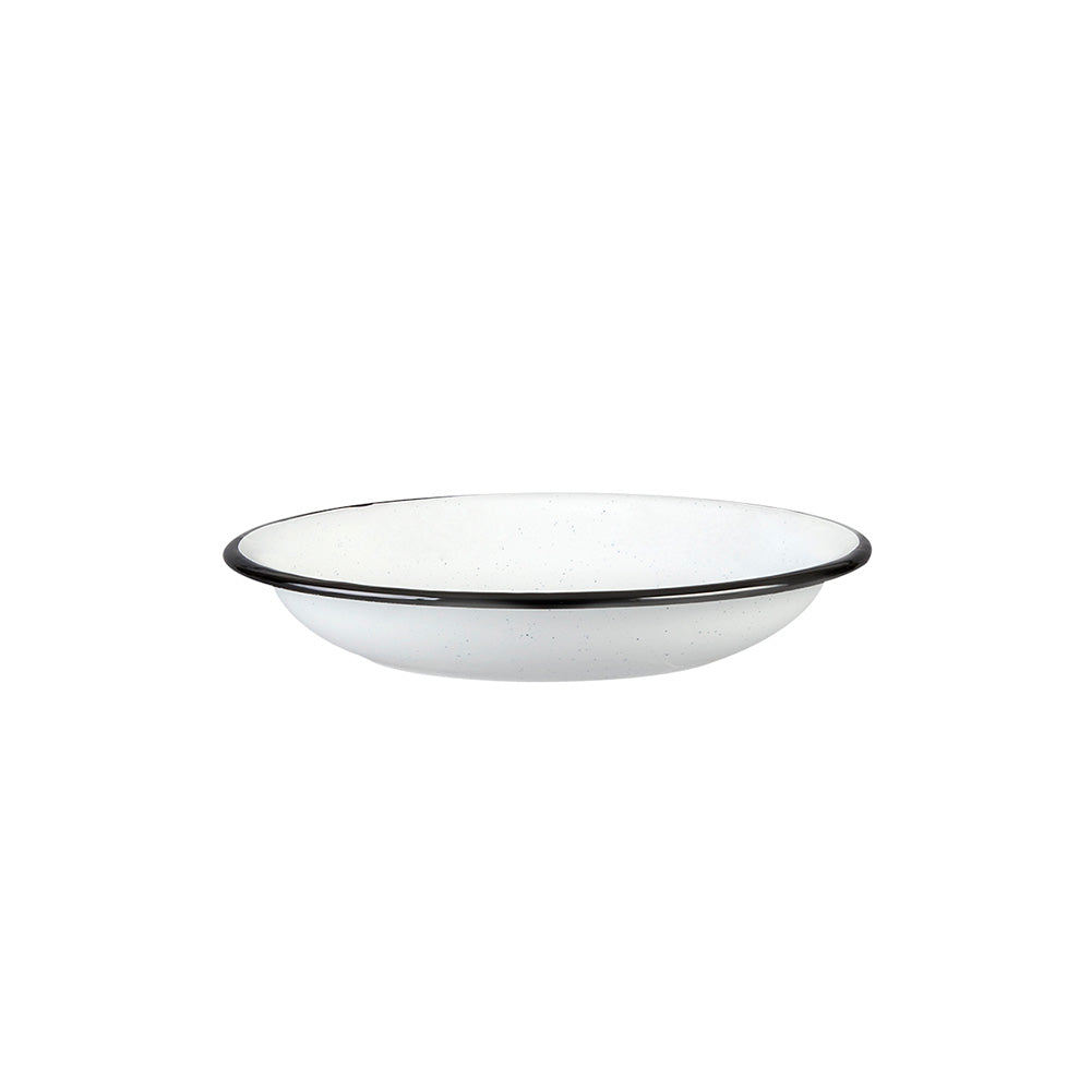 Black Filo Dessert Plate 20cm White - CINSA