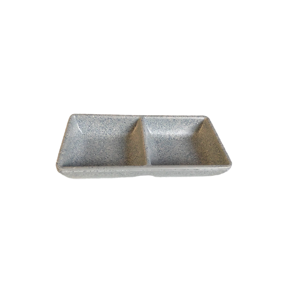 Salsera 2 Compartimentos Gray Granite 14x7cm - Tavola