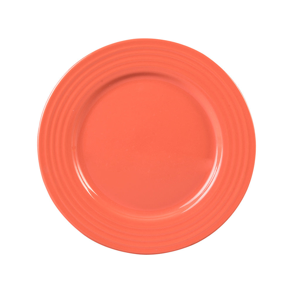 Plato Trinche Circles Sarape 26cm Coral - Santa Anita