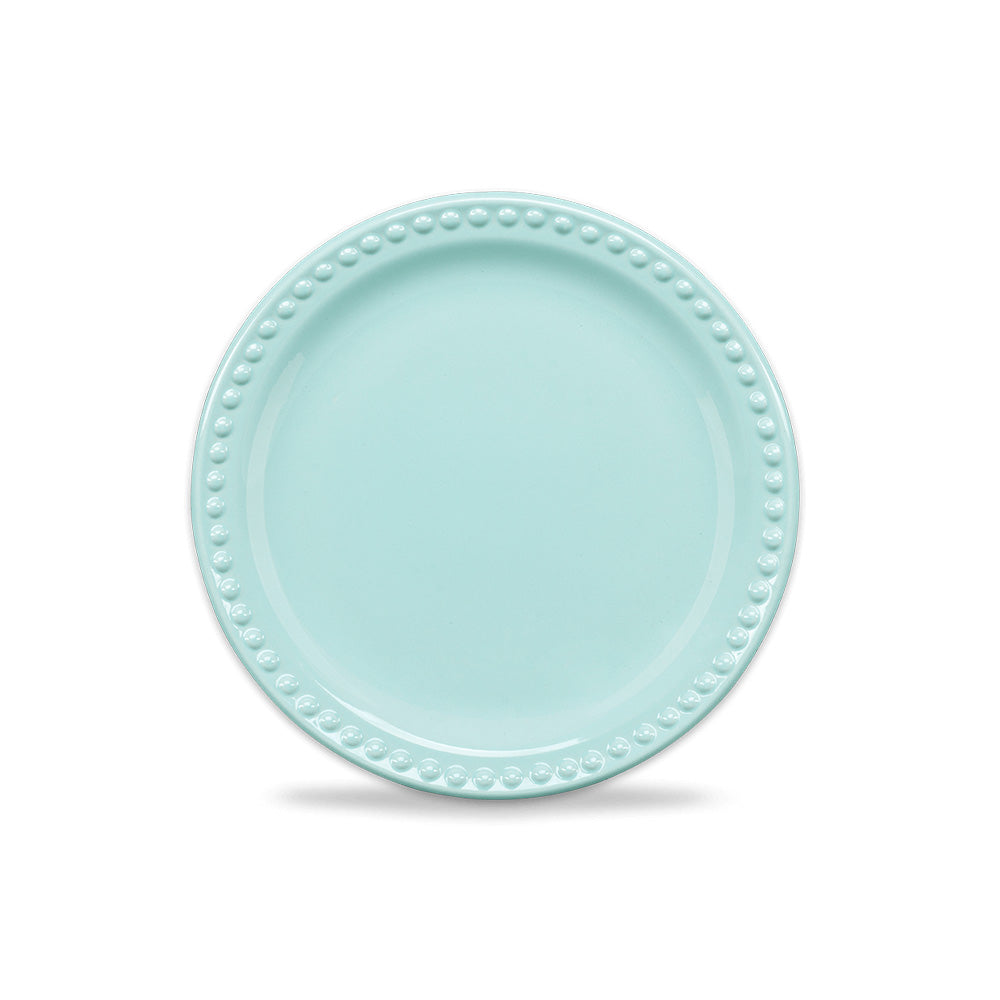 Plato Pastelero Emboss Mauve 19cm Baby Turquoise - Santa Anita