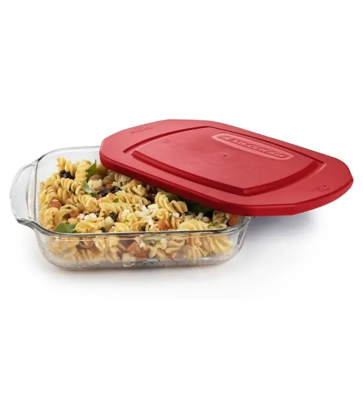 Refractario Cuadrado de Vidrio 1.6L Con Tapa - PYR-O-REY