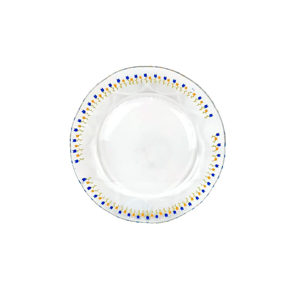 Arcos Plate with Blue Lilies 20.5cm - Crisa
