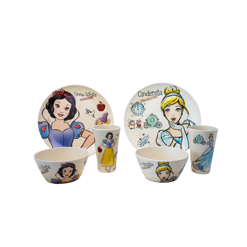 Vajilla Redonda Disney Princesas de Bambu - 12 piezas - Fun Kids