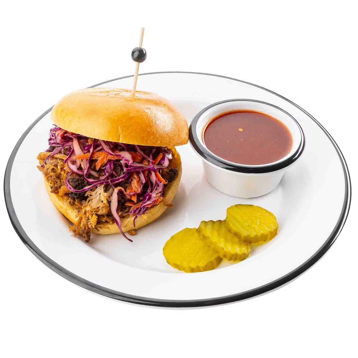 Plato de Melamina con Borde Negro 10" - Canteen