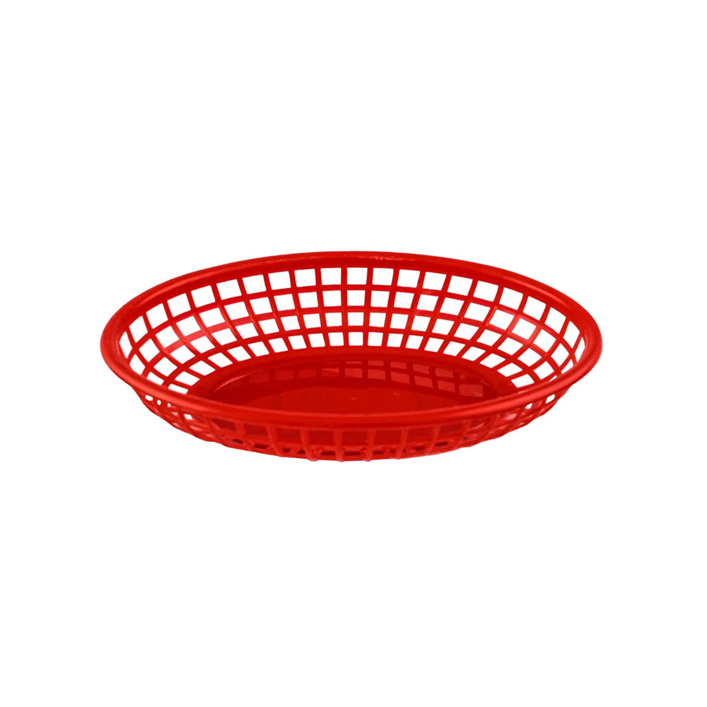 Canasta Fast Food Oval 23x15cm Rojo - Travessa