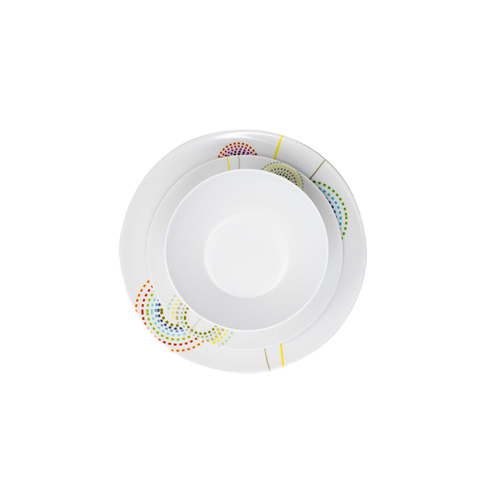 Vajilla Redonda Tulum Melamina - 12 piezas - Fraciel