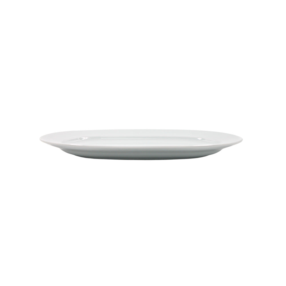 White Polo Oval Plate 32cm - Kutahya
