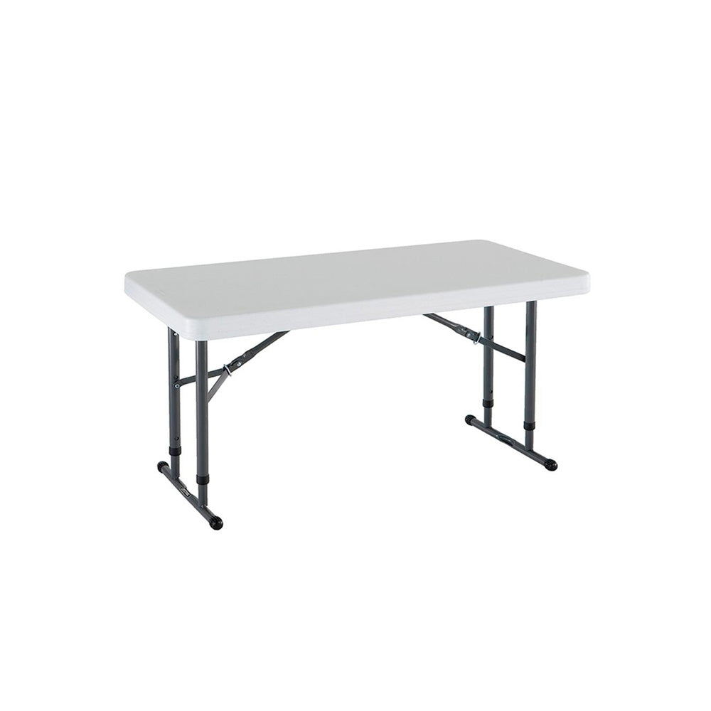 Mesa Plegable Tablon Rectangular Ajustable Blanco 1.22m - LIFETIME
