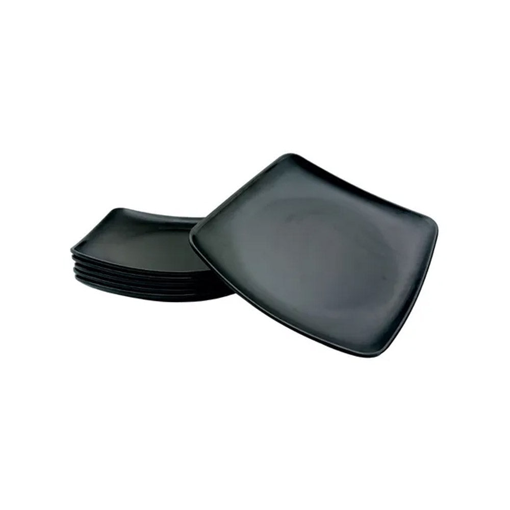 Plato Cuadrado 24cm Melamina Jet Black - Travessa