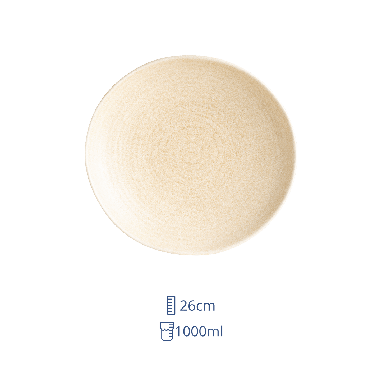 Plato Hondo De Ceramica 26 cm 1L Mirage