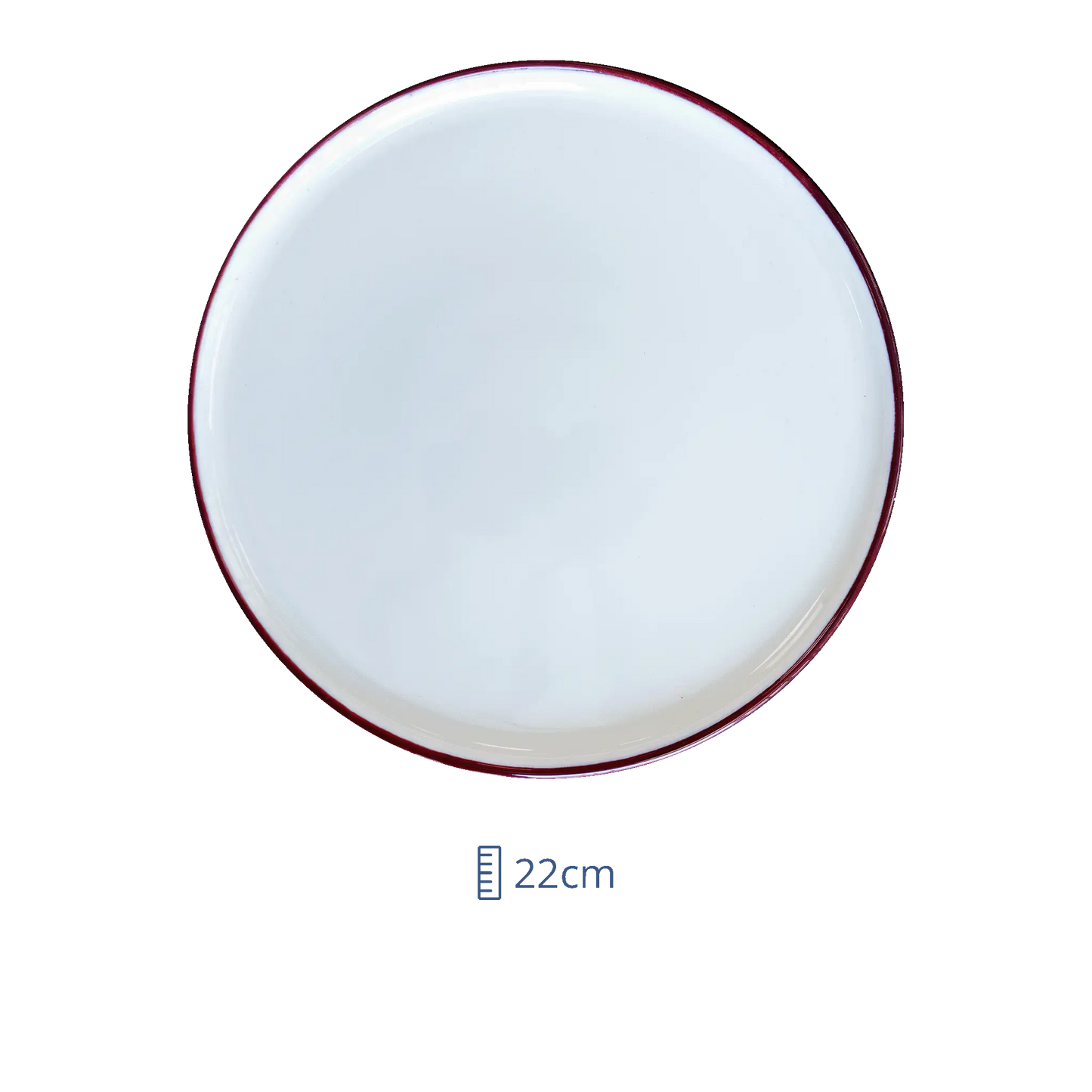 Plato Trinche 22 cm Linea Burgundy