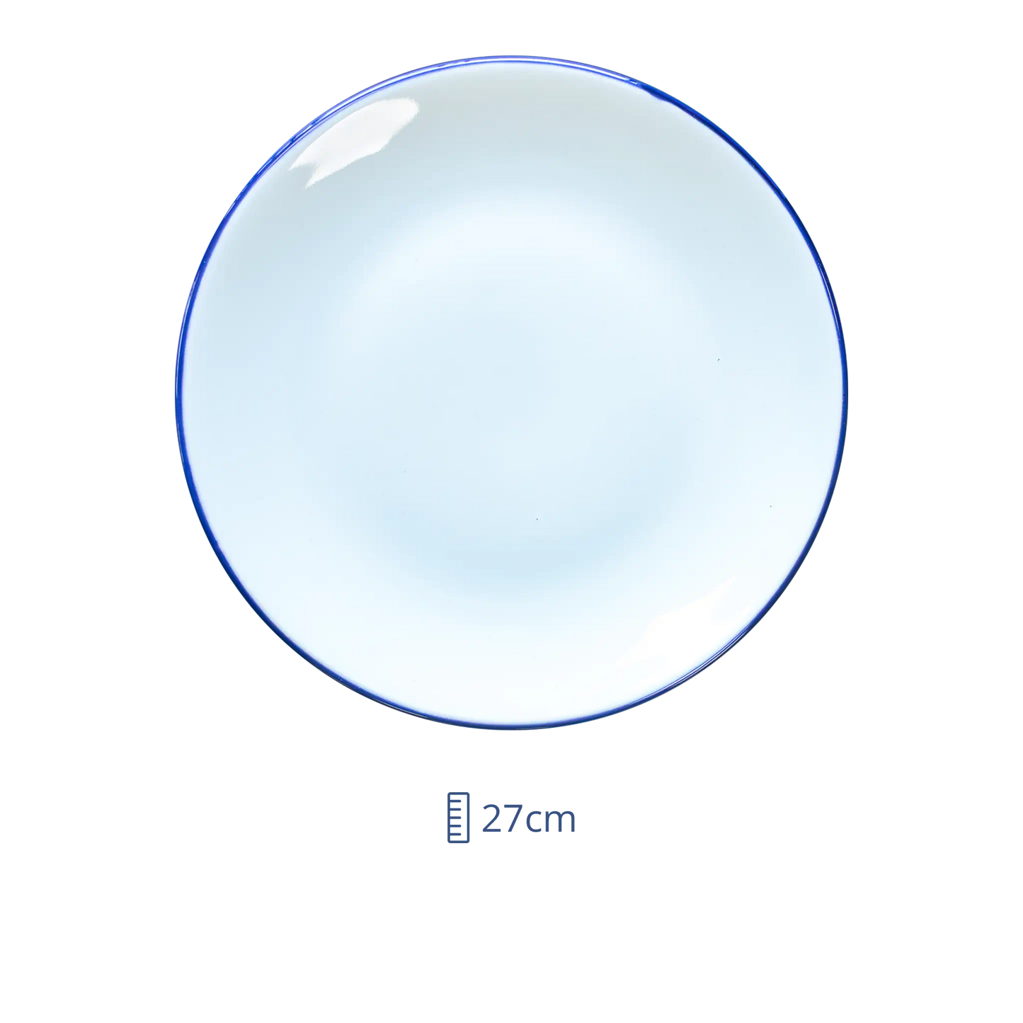 Plato Llano Gourmet Linea Blue Porcelana