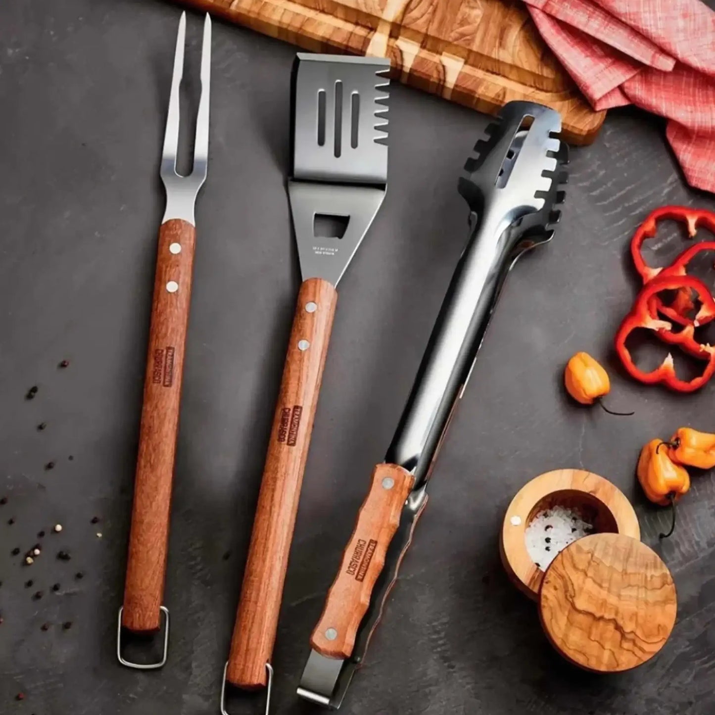 Juego de Utensilios para Parrilla BBQ - 3 piezas - Tramontina