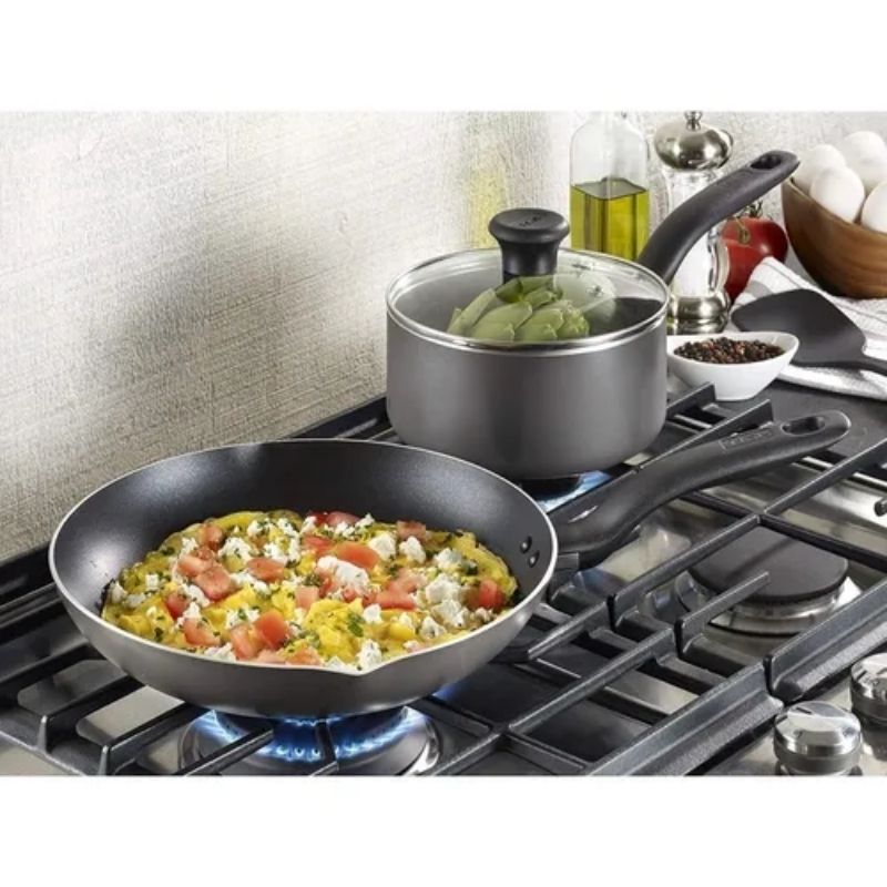 Batería de Cocina T-fal Aluminio Initiatives 10pz B208SA64