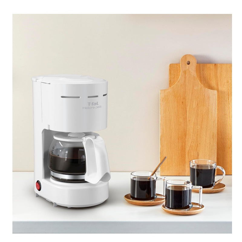 Cafetera Filtro Permanente 6 Tazas Heliora Petit Blanca Tefal