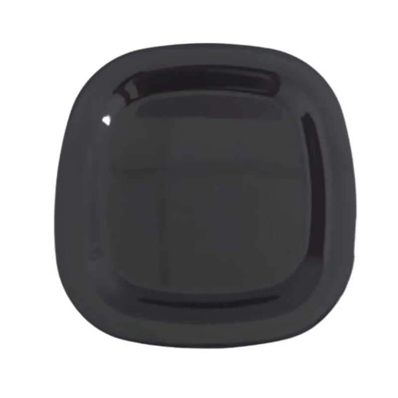 Juego 6 Platos Melamina Semicuadrado 25 cm 10'' Travessa Negro