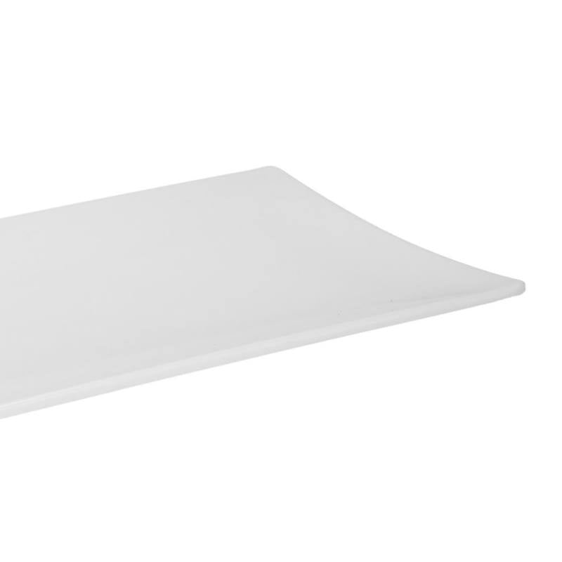 Juego 6 Plato p/Sushi Rectangular 30.4 cm 12'' Melamina Travessa Blanco