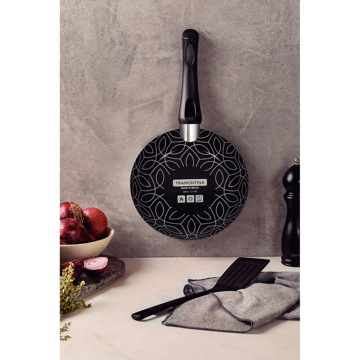 Sartén de Aluminio Tramontina Paris 30 cm | 2.5 L + Espátula
