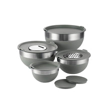 Juego de Bowls con Rayador Gris - 10 piezas - Tramontina