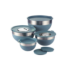 Juego de Bowls con Rayador Azul - 10 piezas - Tramontina