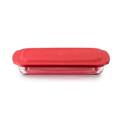 Refractario Rectangular de Vidrio 3.2L Con Tapa - PYR-O-REY