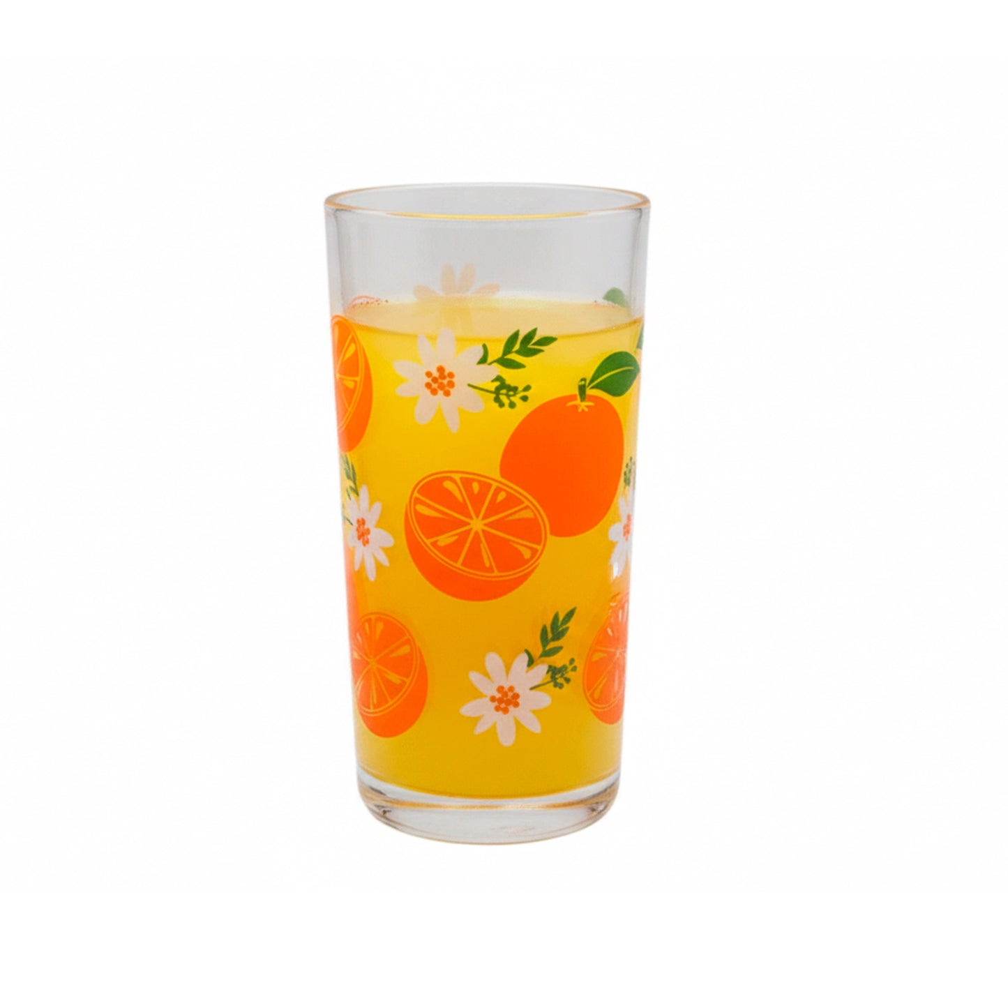Vaso Cubero de Vidrio 300ml (10oz) Diseño Naranjas - Crisa