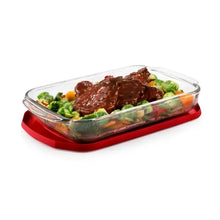 Refractario Rectangular de Vidrio 3.2L Con Tapa - PYR-O-REY