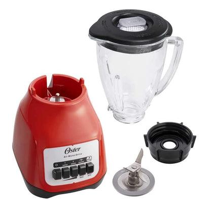 Licuadora 2 Vel Pulso Vaso de Vidrio Oster Rojo 2110245