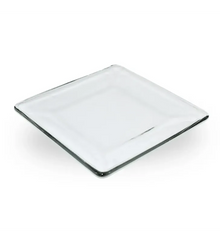 Plato Cuadrado Tempode Vidrio 20cm  - Crisa