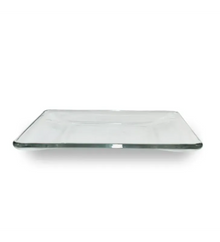 Plato Cuadrado Tempode Vidrio 20cm  - Crisa