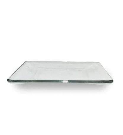 Plato Cuadrado Tempode Vidrio 20cm  - Crisa