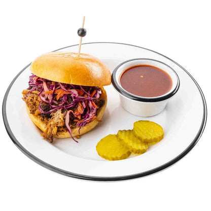 Plato de Melamina con Borde Negro 10" - Canteen