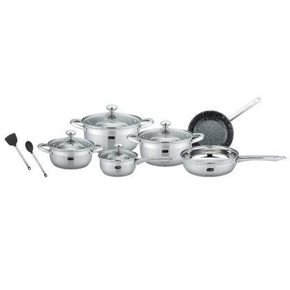 Batería de Cocina 12 Pz Acero Inoxidable Inducción Sienna Fraciel