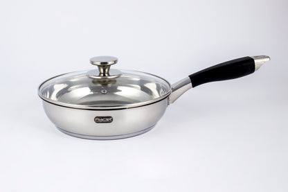 Sartén c/tapa 24cm s/Antiadherente Acero Inoxidable Fraciel