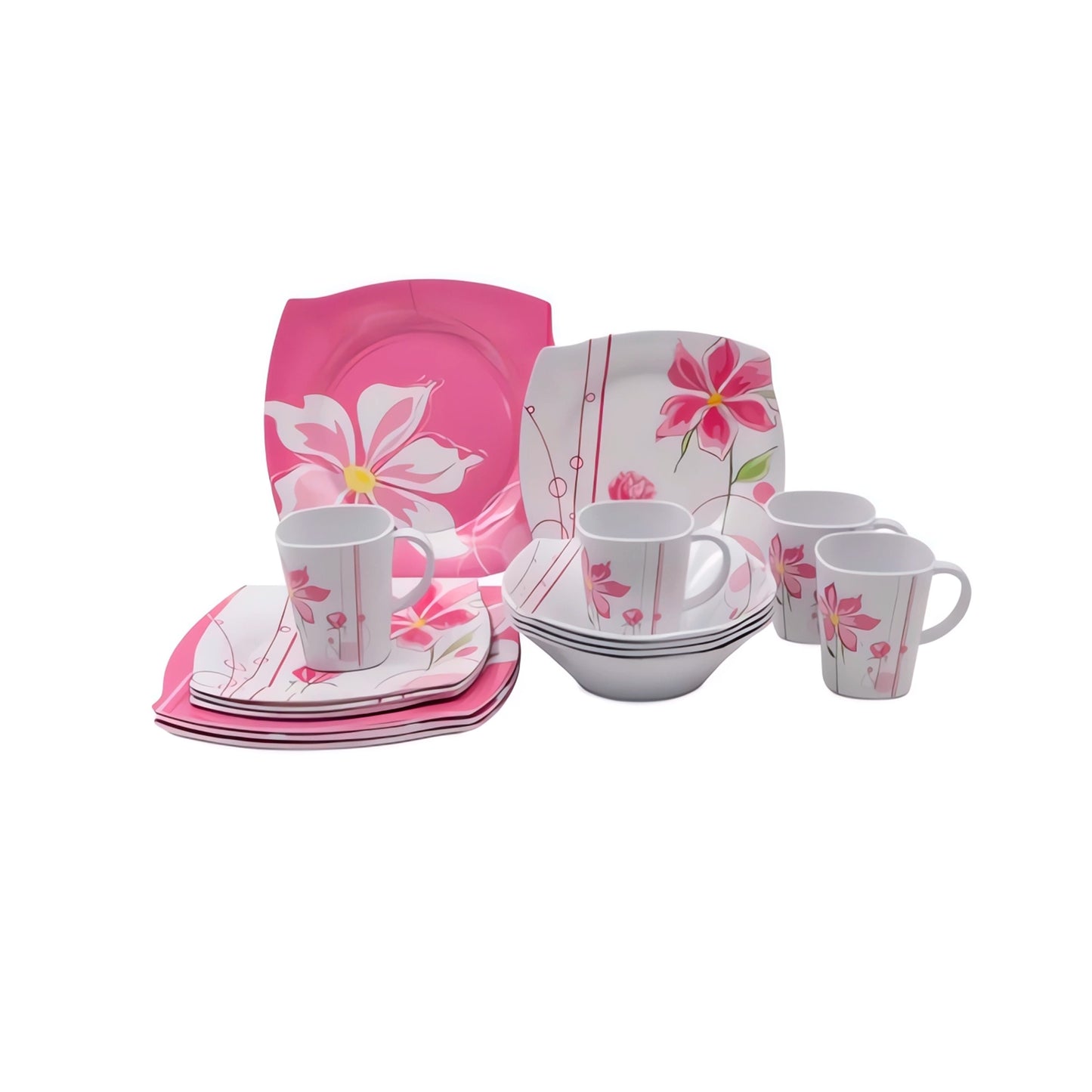 Vajilla de Melamina 16 Piezas Mandala - Fraciel