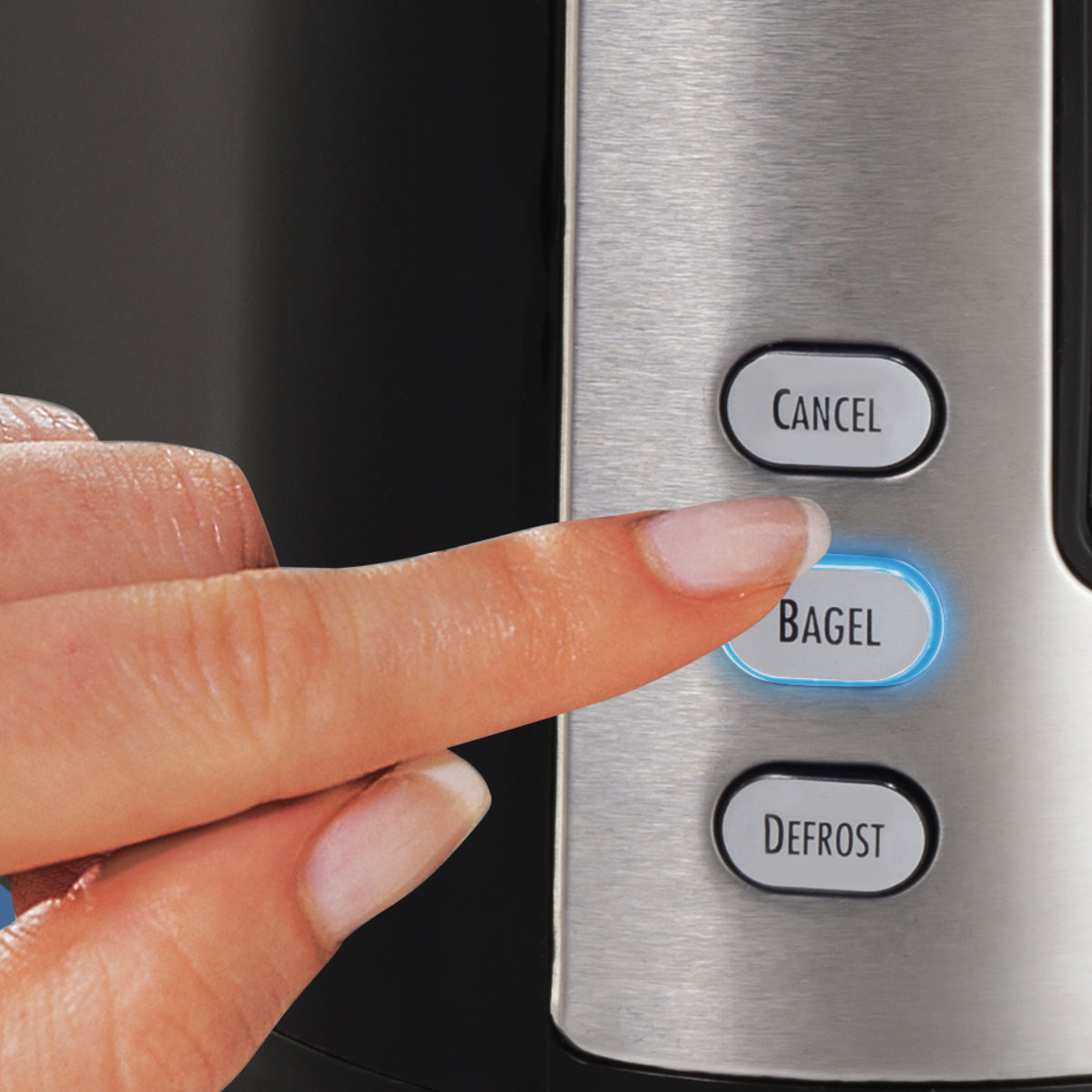 Tostador De Pan Hamilton Beach 2 Reb Bagel 22633 Acero Inox