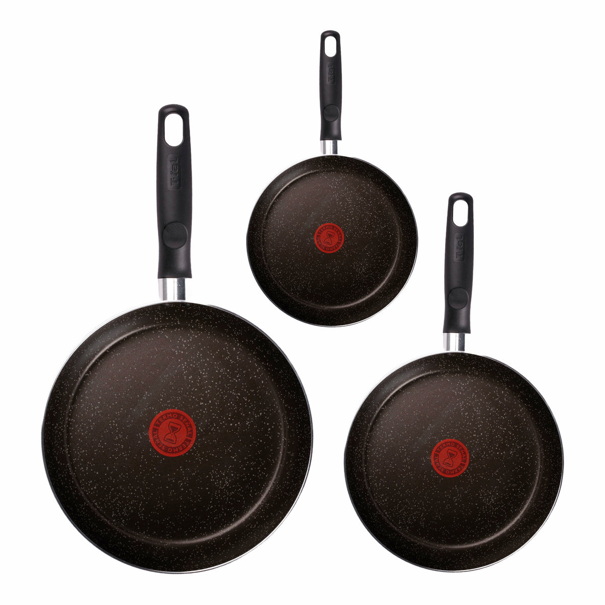 Juego de Sartenes Daily Stone 20/24/26cm Aluminio Rojo Tefal