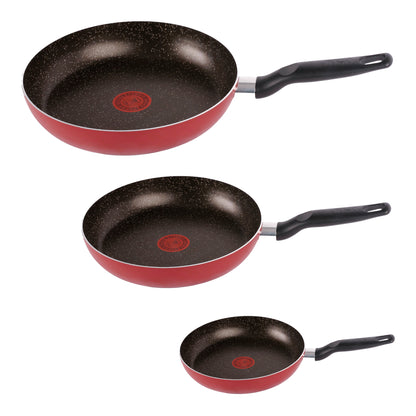 Juego de Sartenes Daily Stone 20/24/26cm Aluminio Rojo Tefal