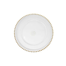 Plato Base Perla Filo Dorado 33cm - Vittori