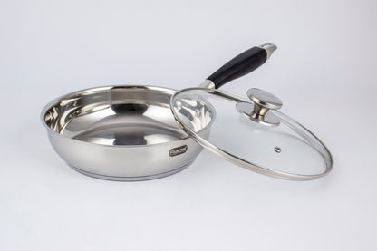 Sartén c/tapa 24cm s/Antiadherente Acero Inoxidable Fraciel