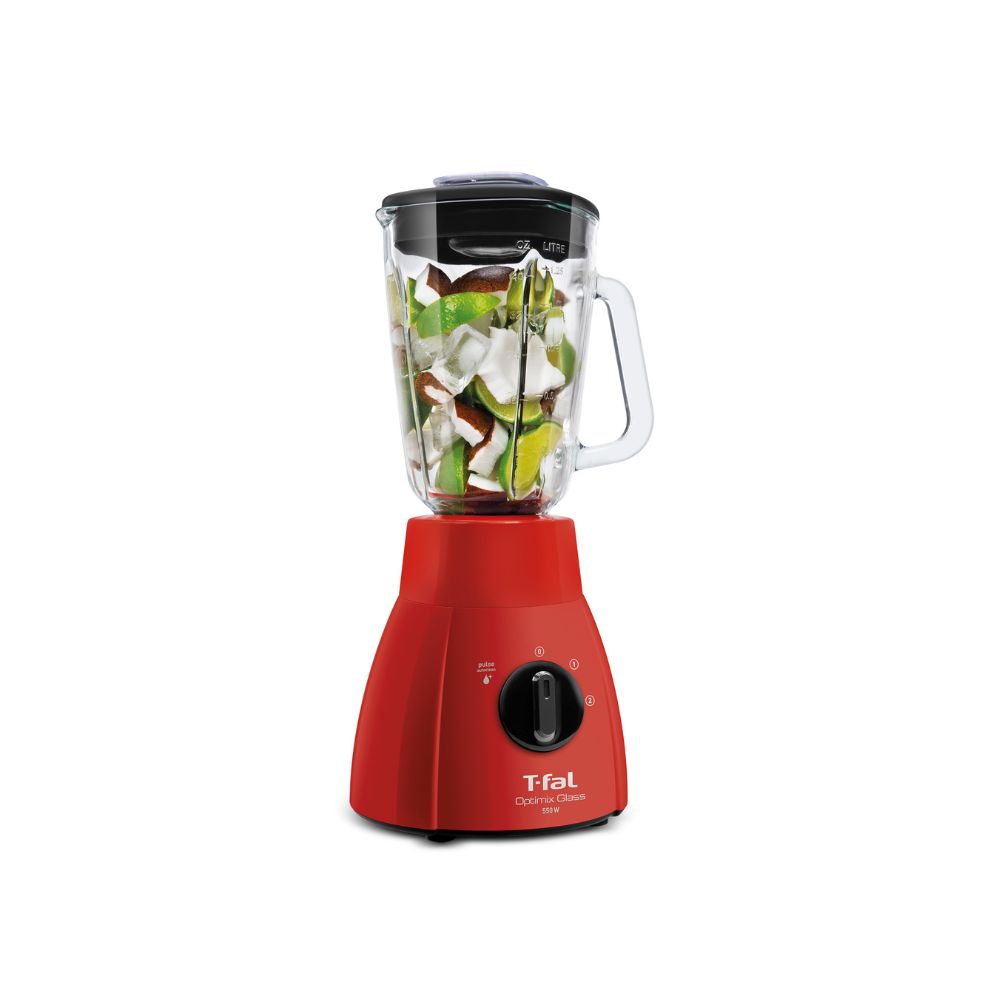 Licuadora 2 Vel Vaso Vidrio Roja 550 W Optimix Tefal LN2785X0
