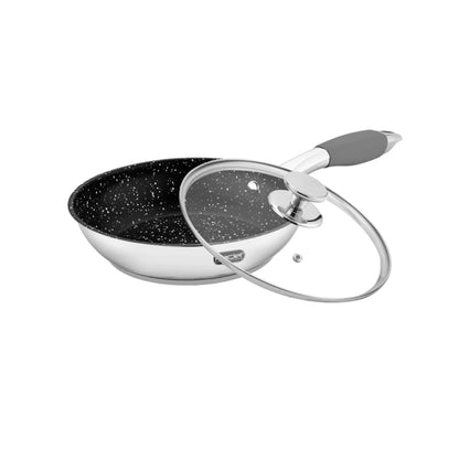Sarten Acero Inoxidable Anthiadherente Con Tapa 24 cm - Fraciel