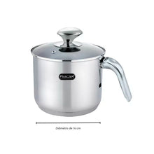 Pocillo 14cm Con Tapa de Vidrio - Fraciel