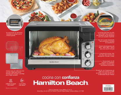 Horno Tostador Freidora Aire Hamilton Beach 6 Rebanadas XL