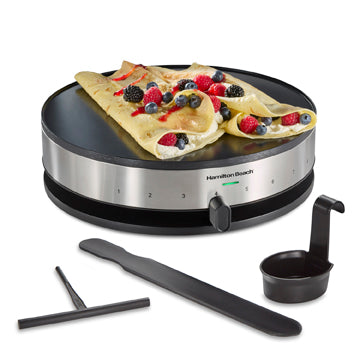 Crepera Antiadherente 33cm/1000w C/accesorios Hamilton Beach